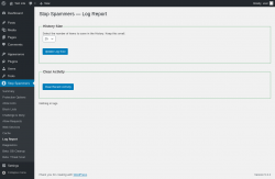Page screenshot: Stop Spammers → Log Report