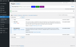 Page screenshot: Plugins &lsaquo; Test site &mdash; WordPress