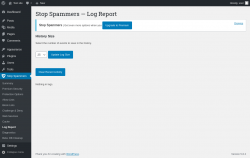 Page screenshot: Stop Spammers &rarr; Log Report