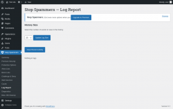 Page screenshot: Stop Spammers &rarr; Log Report