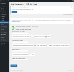 Page screenshot: Stop Spammers &rarr; Web Services