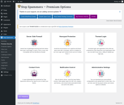 Page screenshot: Stop Spammers &rarr; Premium Security
