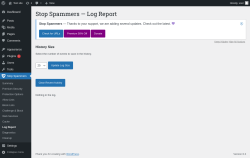 Page screenshot: Stop Spammers &rarr; Log Report