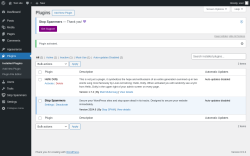 Page screenshot: Plugins &lsaquo; Test site &mdash; WordPress