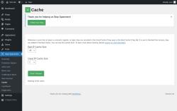 Page screenshot: Stop Spammers &rarr; Cache