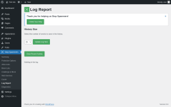 Page screenshot: Stop Spammers &rarr; Log Report