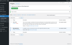 Page screenshot: Plugins &lsaquo; Test site &mdash; WordPress