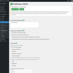 Page screenshot: Stop Spammers &rarr; Challenge & Block