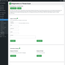 Page screenshot: Stop Spammers &rarr; Diagnostics