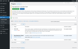Page screenshot: Plugins &lsaquo; Test site &mdash; WordPress