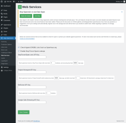 Page screenshot: Stop Spammers &rarr; Web Services