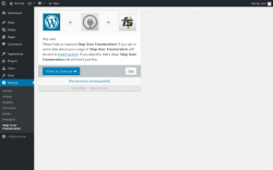Page screenshot: Stop User Enumeration ‹ Test site — WordPress