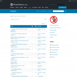 Page screenshot: Settings  → Support Forum