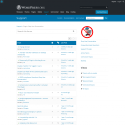 Page screenshot: Settings  → Support Forum