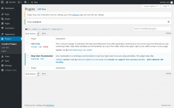 Page screenshot: Plugins ‹ Test site — WordPress