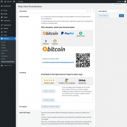 Page screenshot: Stop User Enumeration ‹ Test site — WordPress