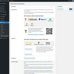 Page screenshot: Settings → Stop User Enumeration