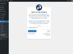 Page screenshot: Settings → Opt In Stop User Enumeration