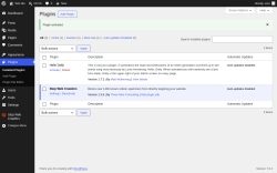 Page screenshot: Plugins &lsaquo; Test site &mdash; WordPress