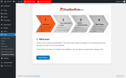 Page screenshot: Stop Bad Bots → Add Bad Bot to Table