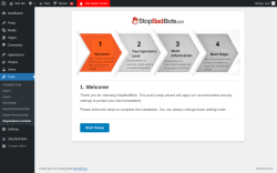 Page screenshot: Stop Bad Bots → Add Bad Bot to Table