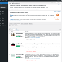 Page screenshot: Dashboard &rarr; Updates options &rarr; Themes