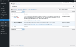 Page screenshot: Plugins ‹ Test site — WordPress