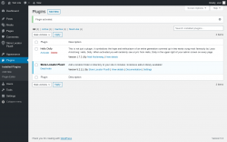 Page screenshot: Plugins ‹ Test site — WordPress