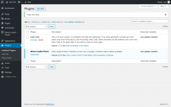 Page screenshot: Plugins ‹ Test site — WordPress
