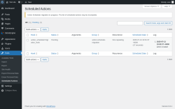Page screenshot: Tools → Scheduled Actions