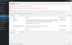 Page screenshot: Plugins ‹ Test site — WordPress