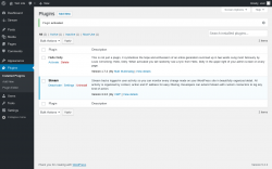Page screenshot: Plugins ‹ Test site — WordPress
