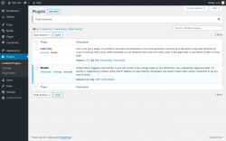 Page screenshot: Plugins ‹ Test site — WordPress