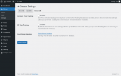 Page screenshot: Stream → Settings → 
							Advanced						