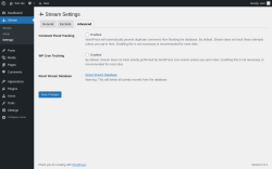 Page screenshot: Stream → Settings → 
							Advanced						