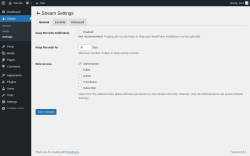 Page screenshot: Stream → Settings