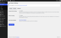 Page screenshot: Stream &rarr; Settings &rarr; 
							Advanced						