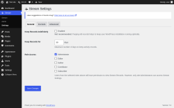 Page screenshot: Stream &rarr; Settings