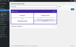 Page screenshot: StreamCast → Add New Radio Player