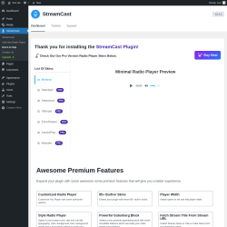 Page screenshot: StreamCast → Demo & Help