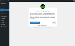 Page screenshot: ‹ Test site — WordPress