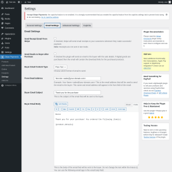 Page screenshot: Stripe Payments → Settings → Email Settings