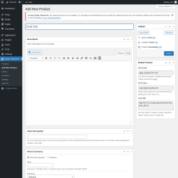 Page screenshot: Stripe Payments → Add New Product