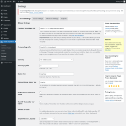 Page screenshot: Stripe Payments → Settings