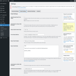 Page screenshot: Stripe Payments → Settings → Email Settings