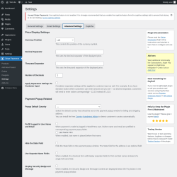 Page screenshot: Stripe Payments → Settings → Advanced Settings