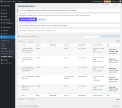 Page screenshot: Tools → Scheduled Actions