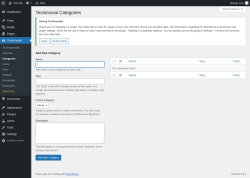 Page screenshot: Testimonials  &rarr; Categories