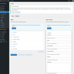 Page screenshot: Testimonials  &rarr; Form