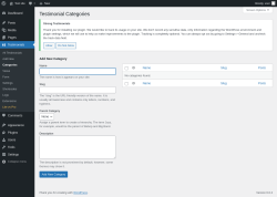 Page screenshot: Testimonials  &rarr; Categories